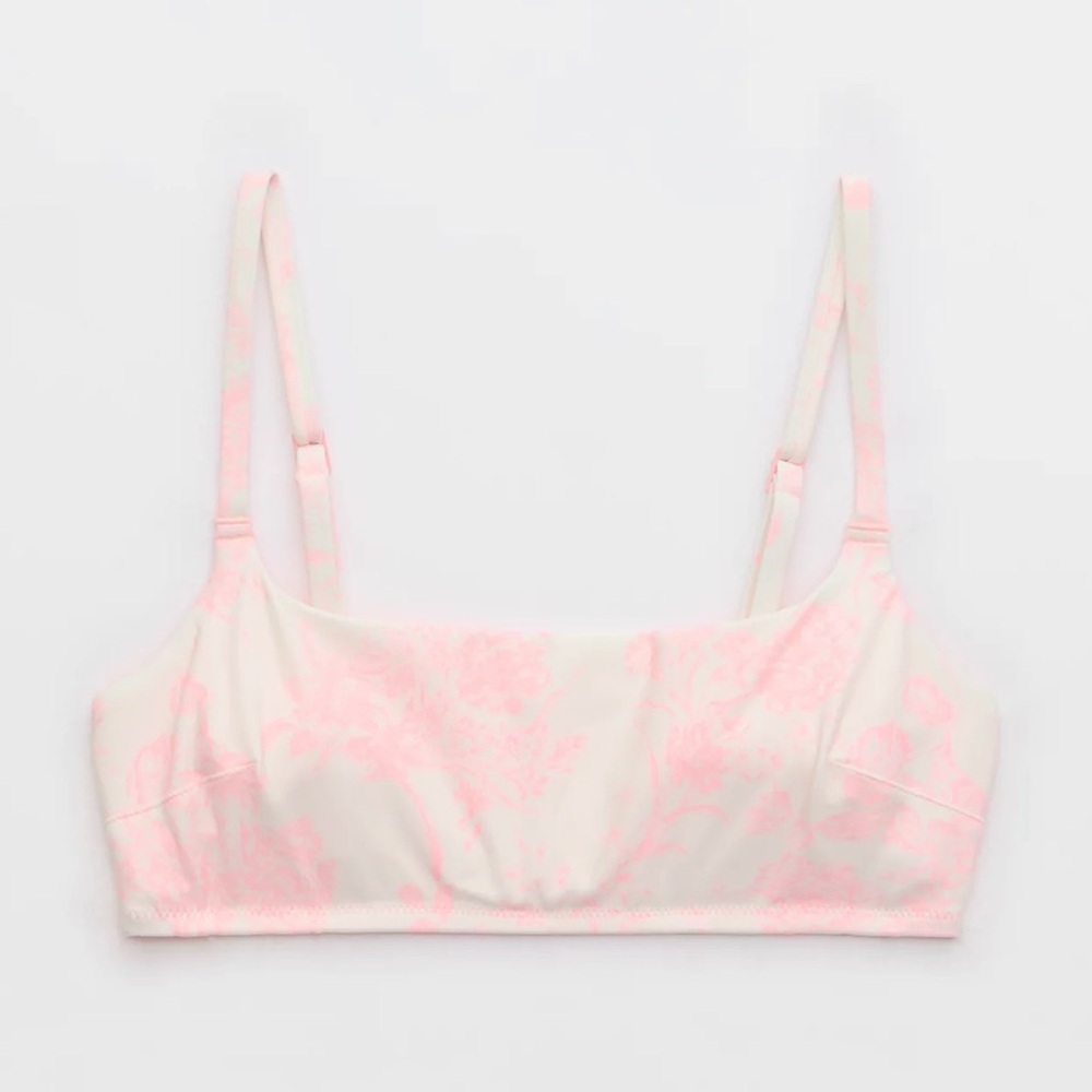 AERIE STRAIGHT SCOOP BIKINI TOP WOMENS!
